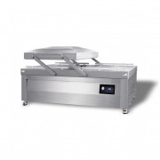 Напольная двухкамерная вакуум-упаковочная машина HVC-1100S/2B (нерж., газ, ОБРЕЗКА, автоподъем крыш)